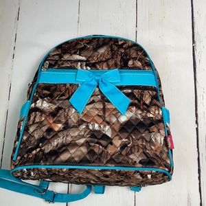 N.Gil quilted large backpack camo with ribbon